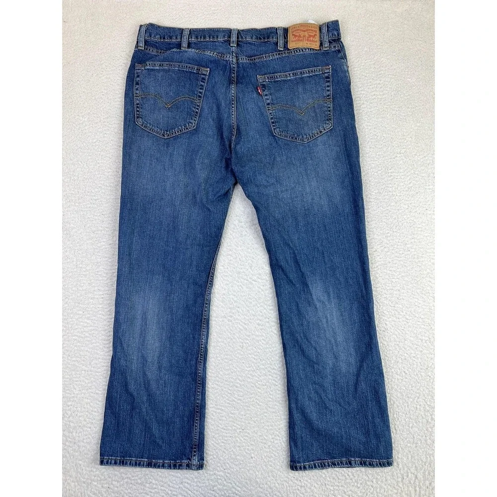 Levis 527 Jeans Mens 40x31 Blue Slim Bootcut Stretch Denim‎ 5-Pocket Zip Fly